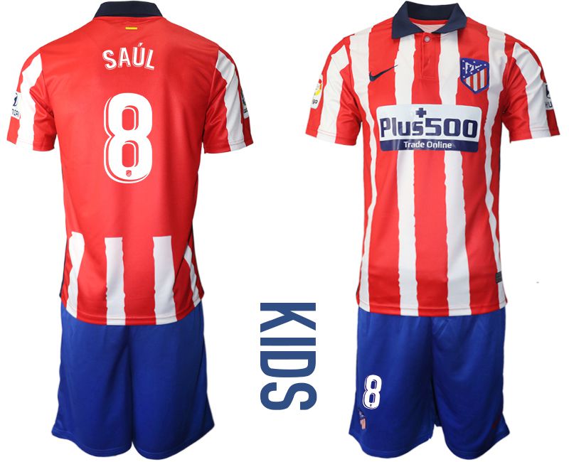 Youth 2020-2021 club Atletico Madrid home #8 red Soccer Jerseys